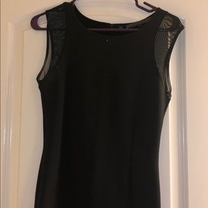 Solid black above the knee dress